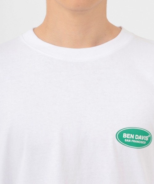 BEN DAVIS(ベンデイビス)の「【BEN DAVIS/ベンデイビス】 バックプリントオーバルロゴ 袖プリント ロンT(Tシャツ/カットソー・メンズ・ホワイト/ブラック/オリーブ・M/L/XL)」の13枚目の写真