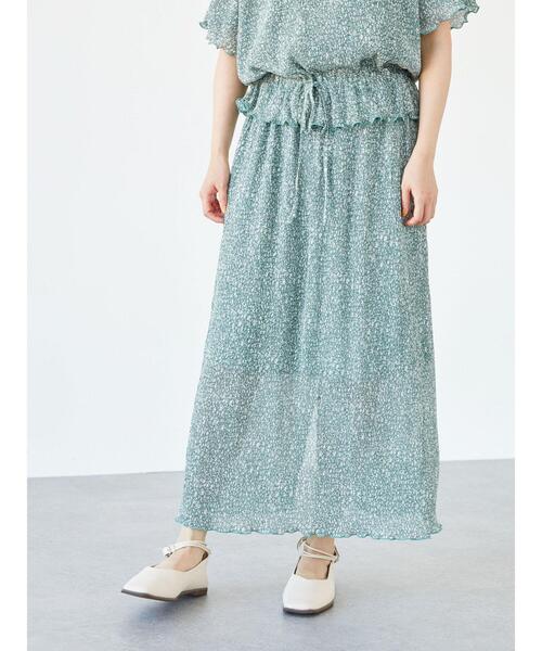 Green Parks（グリーンパークス）の「小花柄タイトスカート