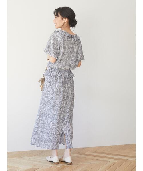 Green Parks(グリーンパークス)の「小花柄タイトスカート*(スカート・レディース・ブルー/グリーン・FREE)」の9枚目の写真