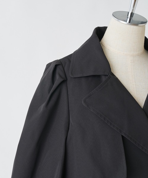 one after another NICE CLAUP(ワンアフターアナザーナイスクラップ)の「パリジェンヌ風ミドルトレンチコート(トレンチコート・レディース・ブラック/ベージュ・FREE)」の10枚目の写真