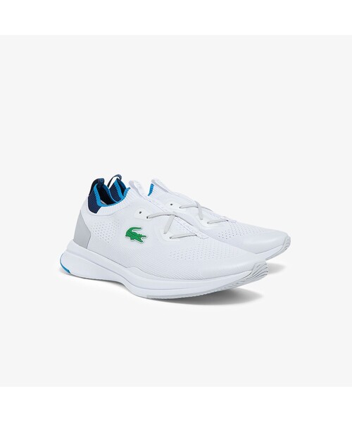 LACOSTE(ラコステ)の「メンズ RUN SPIN KNIT 0121 1(スニーカー・メンズ・ホワイト×ブルー/ネイビー/ブラック・25.5cm/28.0cm/28.5cm/26.0cm/27.0cm/25.0cm/26.5cm)」の2枚目の写真