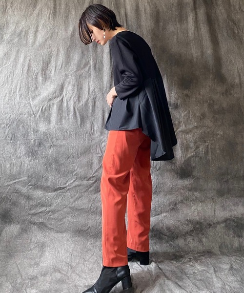 deux amour（ドゥーザムール）の「ポンチバックフリルカットソー（スウェット・レディース・ブラック/カーキ系・MEDIUM）」の15枚目の写真