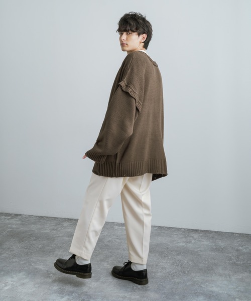 Rocky Monroe(ロッキーモンロー)の「ポリサージスラックス / イージーパンツ(スラックス・メンズ・ブラック/ネイビー/ブラウン/キナリ・M/L/XL)」の21枚目の写真