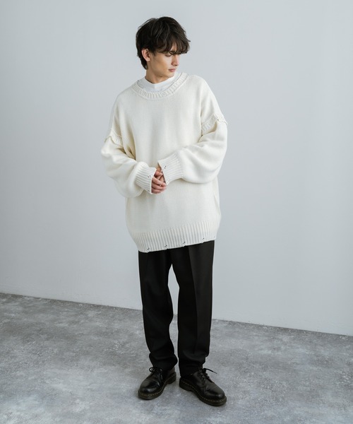 Rocky Monroe(ロッキーモンロー)の「ポリサージスラックス / イージーパンツ(スラックス・メンズ・ブラック/ネイビー/ブラウン/キナリ・M/L/XL)」の15枚目の写真