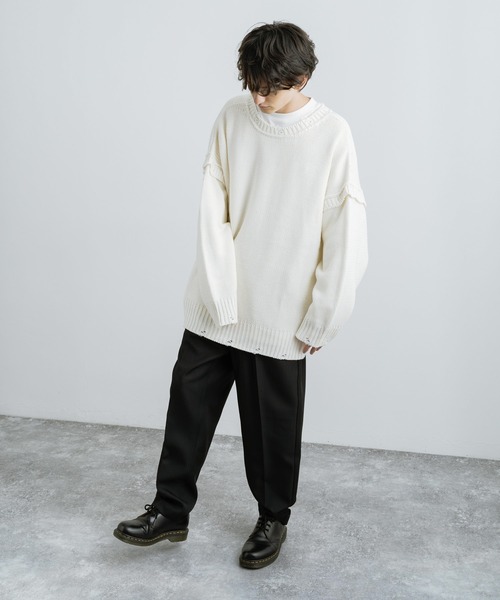 Rocky Monroe(ロッキーモンロー)の「ポリサージスラックス / イージーパンツ(スラックス・メンズ・ブラック/ネイビー/ブラウン/キナリ・M/L/XL)」の18枚目の写真