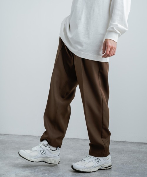 Rocky Monroe(ロッキーモンロー)の「ポリサージスラックス / イージーパンツ(スラックス・メンズ・ブラック/ネイビー/ブラウン/キナリ・M/L/XL)」の12枚目の写真