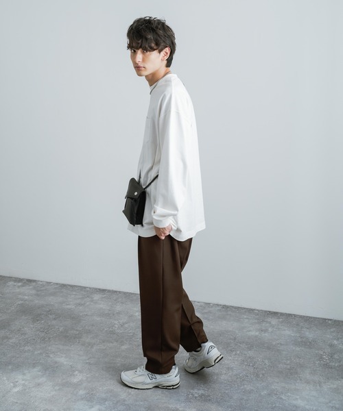 Rocky Monroe(ロッキーモンロー)の「ポリサージスラックス / イージーパンツ(スラックス・メンズ・ブラック/ネイビー/ブラウン/キナリ・M/L/XL)」の9枚目の写真