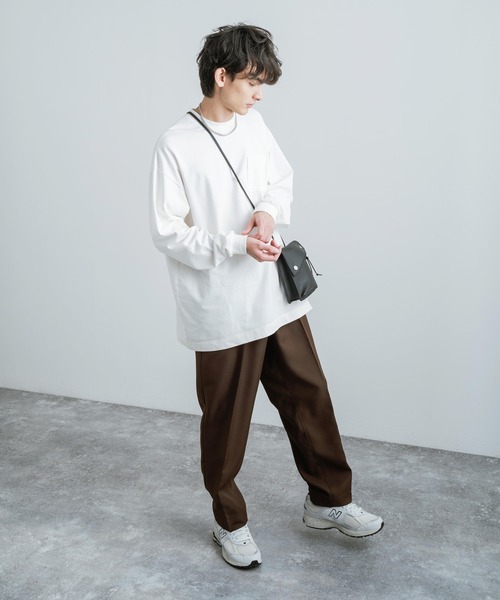 Rocky Monroe(ロッキーモンロー)の「ポリサージスラックス / イージーパンツ(スラックス・メンズ・ブラック/ネイビー/ブラウン/キナリ・M/L/XL)」の22枚目の写真