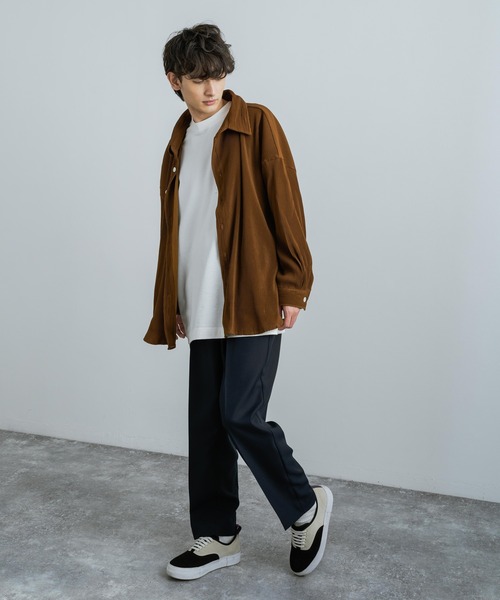Rocky Monroe(ロッキーモンロー)の「ポリサージスラックス / イージーパンツ(スラックス・メンズ・ブラック/ネイビー/ブラウン/キナリ・M/L/XL)」の16枚目の写真