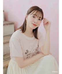 Disney | ﾐｯｷｰ&ﾐﾆｰ/ﾌﾘﾙ付きTｼｬﾂ(Tシャツ/カットソー)