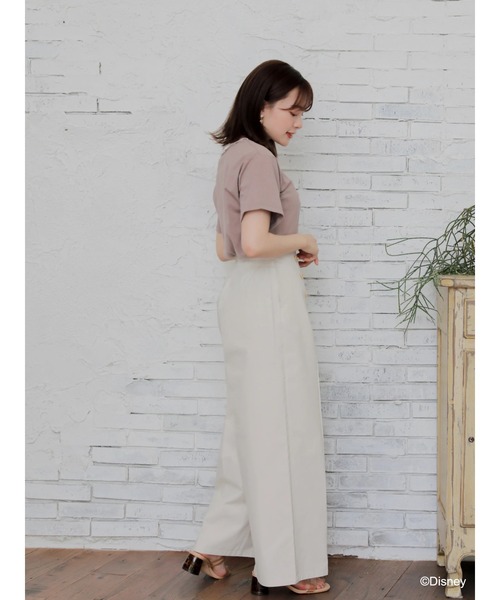 Disney(ディズニー)の「ミッキー&ミニー/フリル付きTシャツ(Tシャツ/カットソー・レディース・ピンク/オフホワイト/ブラウン・FREE)」の9枚目の写真