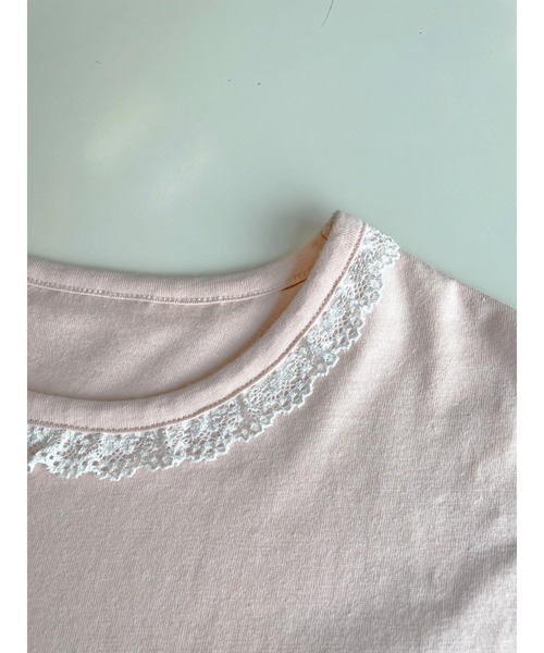 Disney(ディズニー)の「ミッキー&ミニー/フリル付きTシャツ(Tシャツ/カットソー・レディース・ピンク/オフホワイト/ブラウン・FREE)」の6枚目の写真