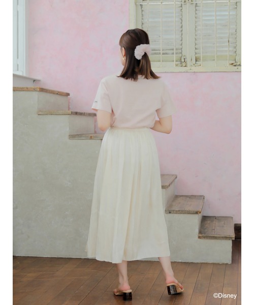 Disney(ディズニー)の「ミッキー&ミニー/フリル付きTシャツ(Tシャツ/カットソー・レディース・ピンク/オフホワイト/ブラウン・FREE)」の15枚目の写真