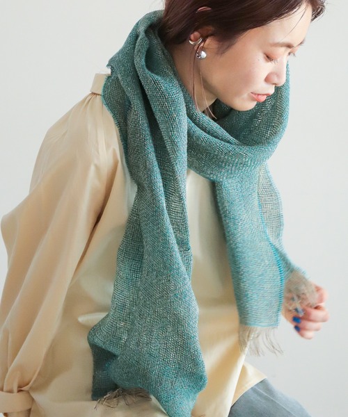 ミントグリーン ストール フリンジ付き ニットフリンジストール｜WOMEN｜250HAB56-240K｜AZUL BY MOUSSY