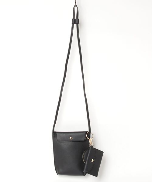 Shelly island（シェリーアイランド）の「フェイクレザーマルチポシェット（ショルダーバッグ・レディース・ホワイト/ベージュ/ブラック・FREE）」の14枚目の写真