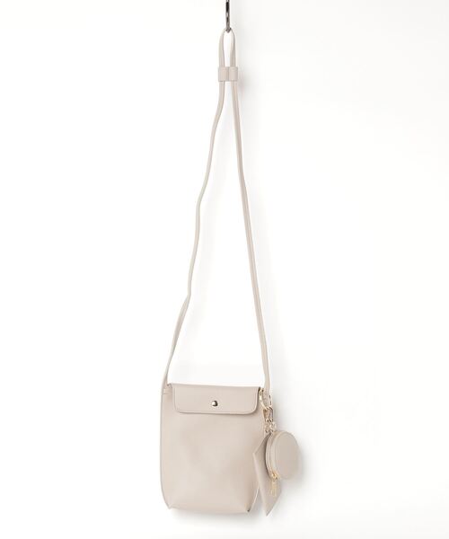 Shelly island（シェリーアイランド）の「フェイクレザーマルチポシェット（ショルダーバッグ・レディース・ホワイト/ベージュ/ブラック・FREE）」の15枚目の写真