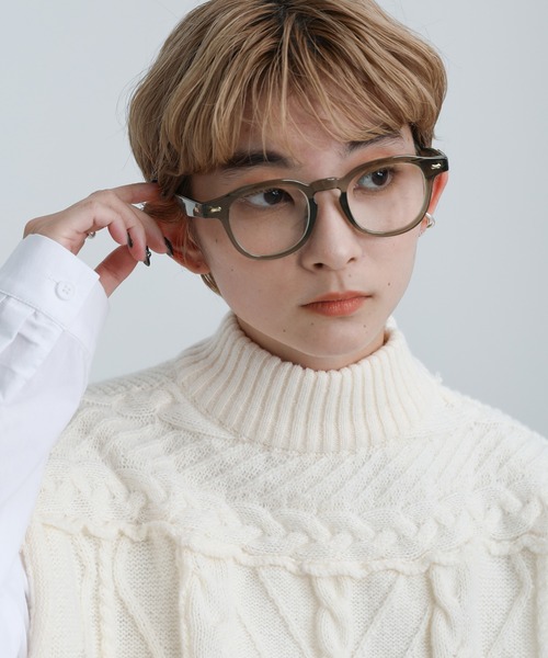 select MOCA（セレクトモカ）の「フルリムクリアレンズメガネ（メガネ・レディース・ブラック/ダークブラウン/クリア・FREE）」の3枚目の写真