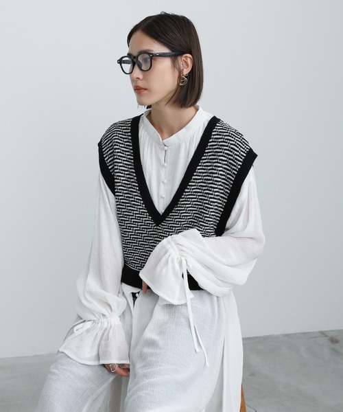 select MOCA（セレクトモカ）の「フルリムクリアレンズメガネ（メガネ・レディース・ブラック/ダークブラウン/クリア・FREE）」の6枚目の写真