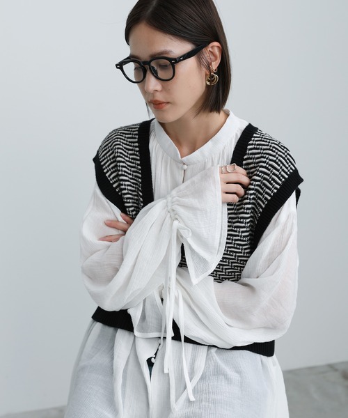 select MOCA（セレクトモカ）の「フルリムクリアレンズメガネ（メガネ・レディース・ブラック/ダークブラウン/クリア・FREE）」の12枚目の写真