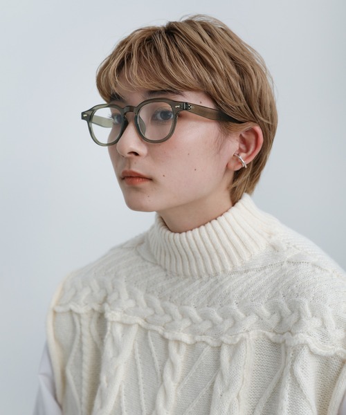 select MOCA（セレクトモカ）の「フルリムクリアレンズメガネ（メガネ・レディース・ブラック/ダークブラウン/クリア・FREE）」の8枚目の写真