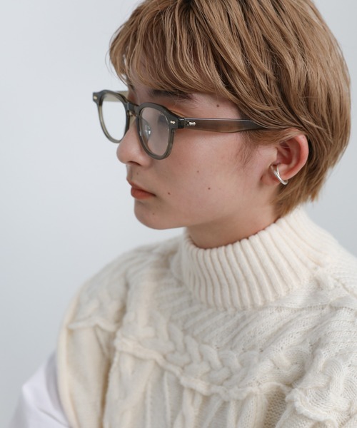 select MOCA（セレクトモカ）の「フルリムクリアレンズメガネ（メガネ・レディース・ブラック/ダークブラウン/クリア・FREE）」の7枚目の写真