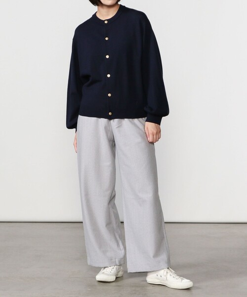 ORCIVAL（オーシバル）の「ORCIVAL | ギャザースリーブ ニットカーディガン WOMEN（カーディガン/ボレロ・レディース・ブラック/ネイビー・1）」の12枚目の写真