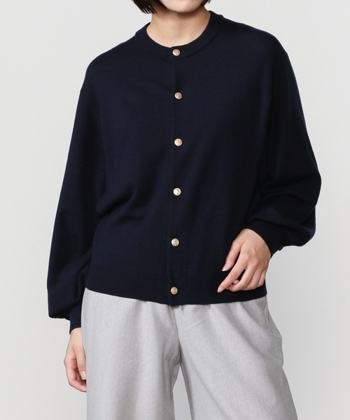 ORCIVAL（オーシバル）の「ORCIVAL | ギャザースリーブ ニットカーディガン WOMEN（カーディガン/ボレロ・レディース・ブラック/ネイビー・1）」の17枚目の写真