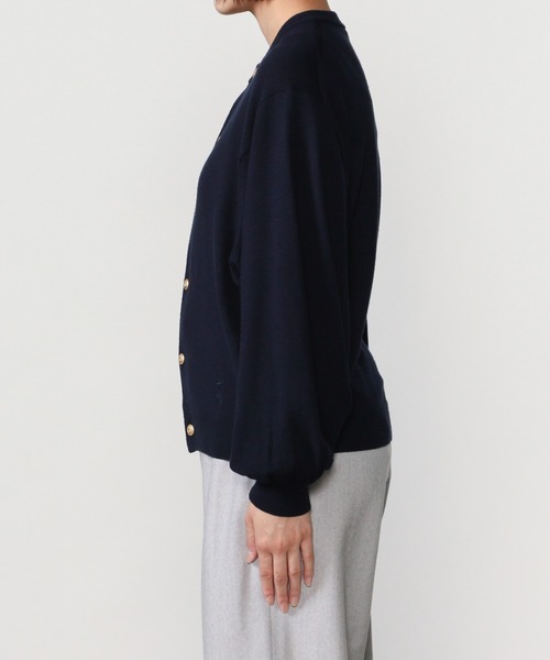 ORCIVAL（オーシバル）の「ORCIVAL | ギャザースリーブ ニットカーディガン WOMEN（カーディガン/ボレロ・レディース・ブラック/ネイビー・1）」の18枚目の写真