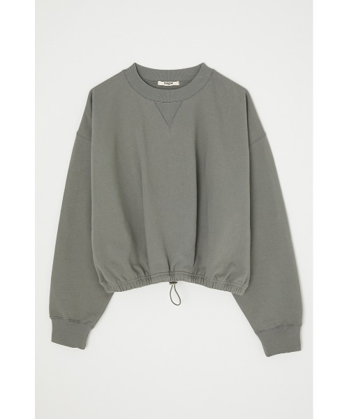 THROW by SLY（スローバイスライ）の「THROW OVER C/N SW TOP/オーバークルーネックスウェットトップス（スウェット・レディース・カーキ/アイボリー・FREE）」の2枚目の写真