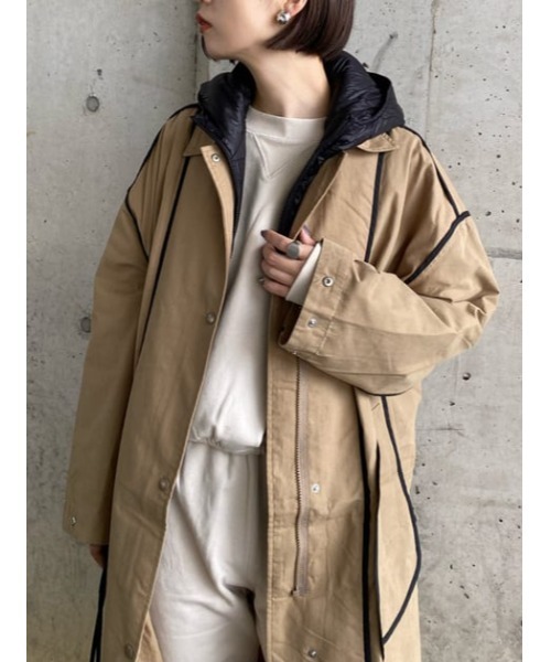 THROW by SLY（スローバイスライ）の「THROW OVER C/N SW TOP/オーバークルーネックスウェットトップス（スウェット・レディース・カーキ/アイボリー・FREE）」の11枚目の写真