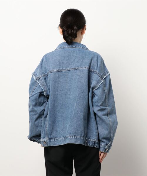 anap mimpi（アナップミンピ）の「アームフリンジデニムジャケット（デニムジャケット・レディース・ブルー・FREE）」の2枚目の写真
