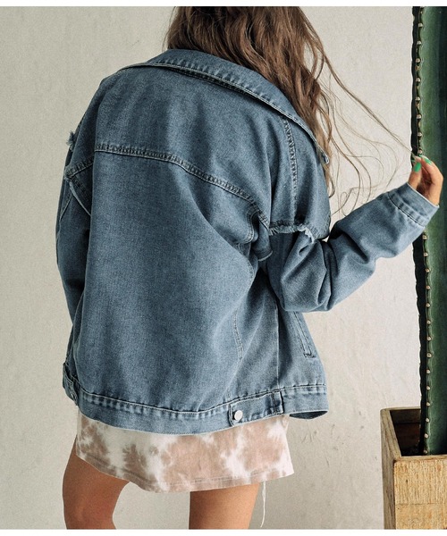 anap mimpi（アナップミンピ）の「アームフリンジデニムジャケット（デニムジャケット・レディース・ブルー・FREE）」の14枚目の写真