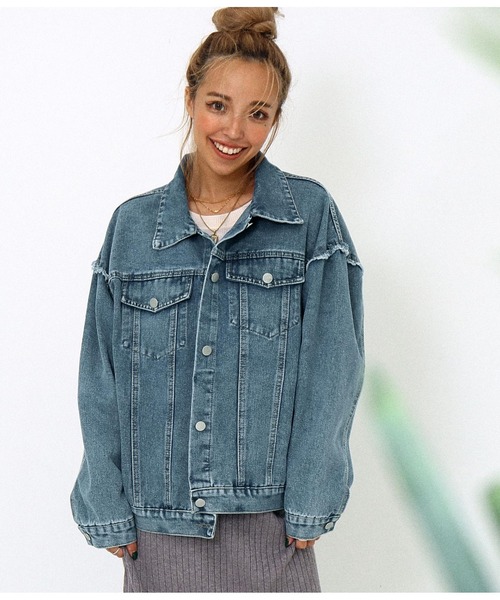 anap mimpi（アナップミンピ）の「アームフリンジデニムジャケット（デニムジャケット・レディース・ブルー・FREE）」の12枚目の写真