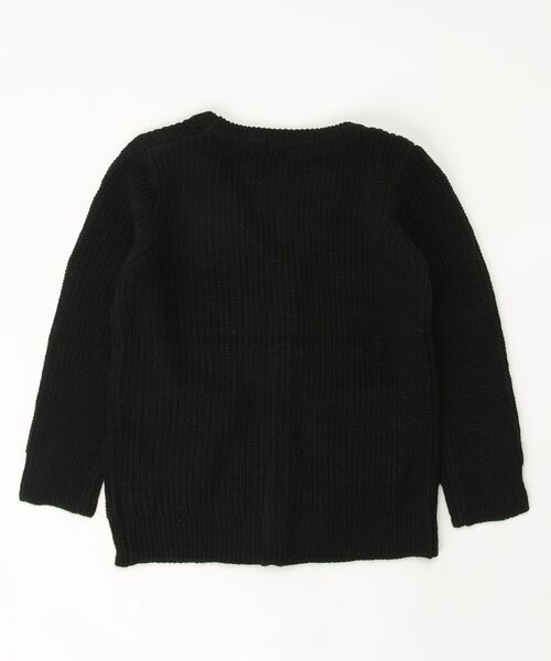 THE CASUAL(カジュアル)の「7G 畦編み カーディガン キッズ(カーディガン/ボレロ・キッズ・ベージュ/チャコール/ブラック/杢グレー/ブラウン/モカ/アイボリー・120cm/140cm/150cm/160cm/130cm/110cm)」の8枚目の写真