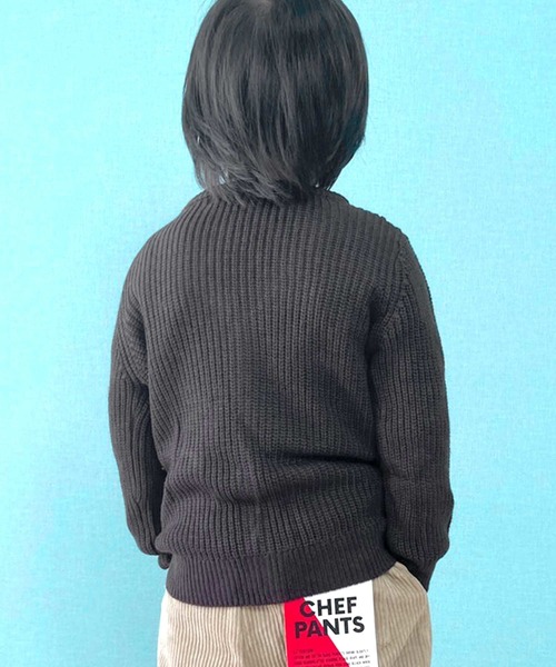 THE CASUAL(カジュアル)の「7G 畦編み カーディガン キッズ(カーディガン/ボレロ・キッズ・ベージュ/チャコール/ブラック/杢グレー/ブラウン/モカ/アイボリー・120cm/140cm/150cm/160cm/130cm/110cm)」の18枚目の写真
