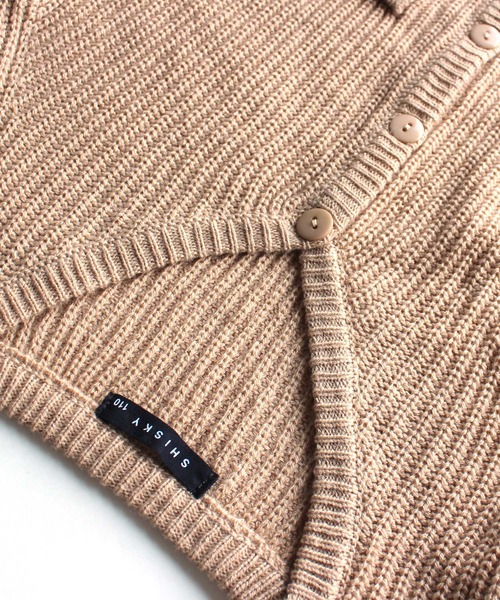 THE CASUAL(カジュアル)の「7G 畦編み カーディガン キッズ(カーディガン/ボレロ・キッズ・ベージュ/チャコール/ブラック/杢グレー/ブラウン/モカ/アイボリー・120cm/140cm/150cm/160cm/130cm/110cm)」の11枚目の写真