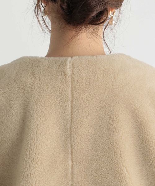 Andemiu(アンデミュウ)の「ボアブルゾン237357(ブルゾン・レディース・チャコールグレー/ベージュ・FREE)」の12枚目の写真