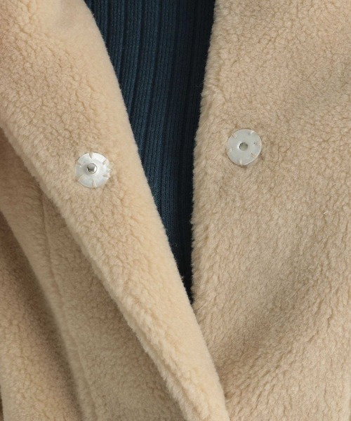 Andemiu(アンデミュウ)の「ボアブルゾン237357(ブルゾン・レディース・チャコールグレー/ベージュ・FREE)」の6枚目の写真