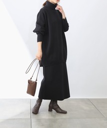 【WEB・一部店舗限定】【2点SET】リサイクルポリPBTニット(プルオーバー&スカートセット)