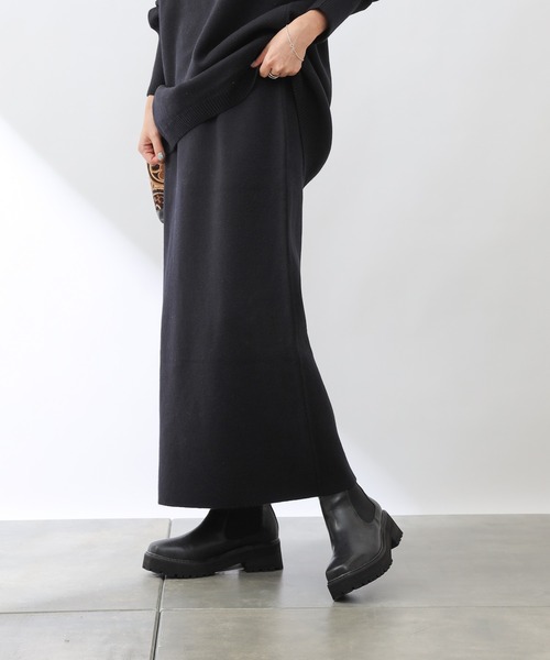 COLONY 2139(コロニートゥーワンスリーナイン)の「【WEB・一部店舗限定】【2点SET】リサイクルポリPBTニット(プルオーバー&スカートセット)(セットアップ・レディース・ブラック/ベージュ・MEDIUM/LARGE)」の7枚目の写真