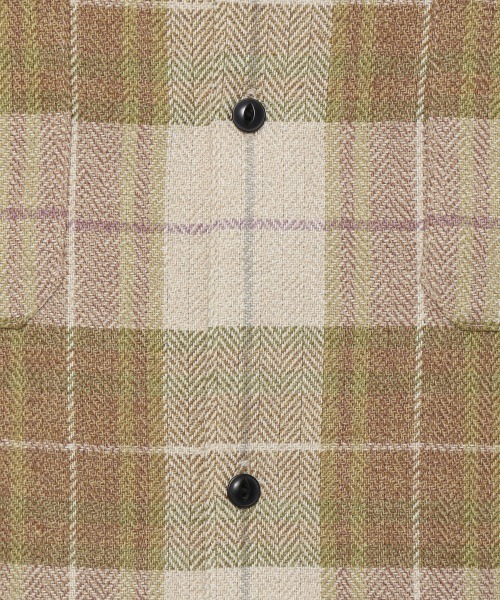 LOWRYS FARM（ローリーズファーム）の「ヘリンボーンチェックBIGシャツ　255160（シャツ/ブラウス・メンズ・ブラウン/ベージュ/カーキ・MEDIUM/LARGE）」の21枚目の写真