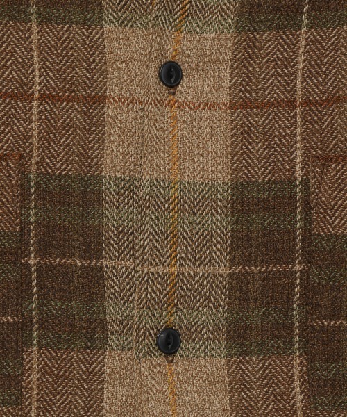 LOWRYS FARM（ローリーズファーム）の「ヘリンボーンチェックBIGシャツ　255160（シャツ/ブラウス・メンズ・ブラウン/ベージュ/カーキ・MEDIUM/LARGE）」の22枚目の写真