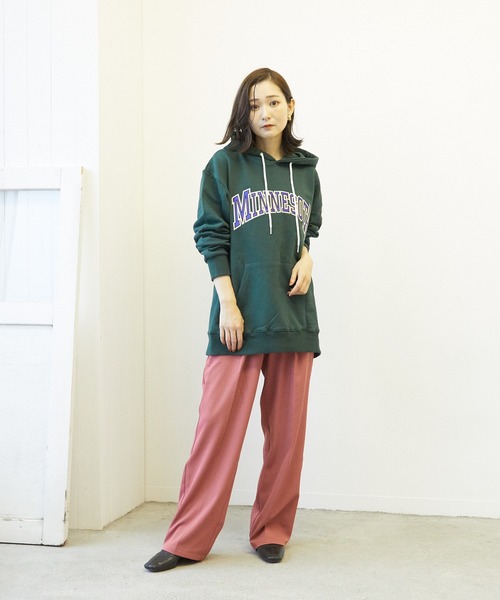 Wefst（ウェスト）の「【Wefst】T/PuツイルセンタープレススラックスPT（その他パンツ・レディース・ブラック/グリーン/ピンク・FREE）」の10枚目の写真