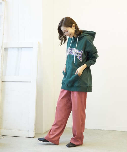 Wefst（ウェスト）の「【Wefst】T/PuツイルセンタープレススラックスPT（その他パンツ・レディース・ブラック/グリーン/ピンク・FREE）」の11枚目の写真