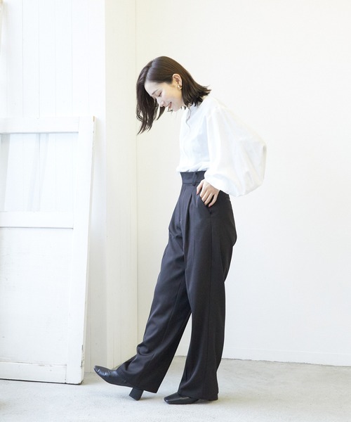 Wefst（ウェスト）の「【Wefst】T/PuツイルセンタープレススラックスPT（その他パンツ・レディース・ブラック/グリーン/ピンク・FREE）」の8枚目の写真