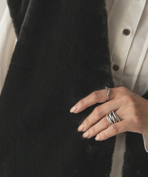 rectangle（レクタングル）の「ノーカラーファーベスト（その他アウター・レディース・アイボリー/ブラック・FREE）」の18枚目の写真