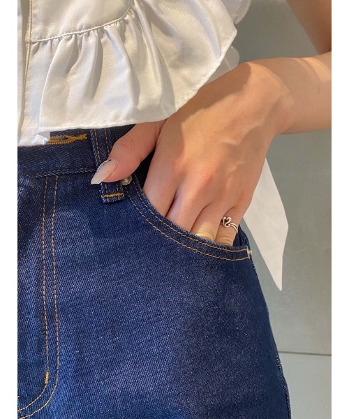 PAMEO POSE（パメオポーズ）の「Dolores Denim Pants（デニムパンツ・レディース・スカイブルー/ブラック/インディゴブルー・SMALL/MEDIUM）」の5枚目の写真