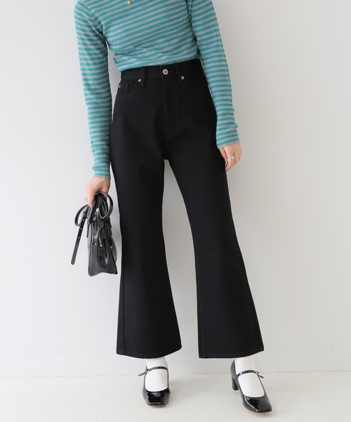 SLOBE IENA（スローブイエナ）の「LE DENIM フレアパンツ【洗濯機使用可能】◆（デニムパンツ・レディース・ブラック/グレー/ナチュラル・36/40/38）」の14枚目の写真