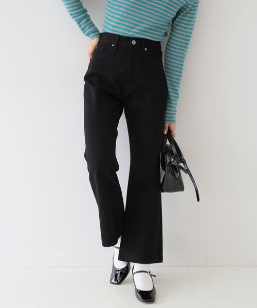 SLOBE IENA（スローブイエナ）の「LE DENIM フレアパンツ【洗濯機使用可能】◆（デニムパンツ・レディース・ブラック/グレー/ナチュラル・36/40/38）」の15枚目の写真