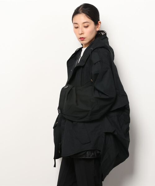 77circa（ナナナナサーカ）の「77circa / ナナナナサーカ：【レディース】circa make rayered military coat：cc21aw-45[DEA]（ミリタリージャケット・レディース・ブラック/オリーブ・FREE）」の5枚目の写真